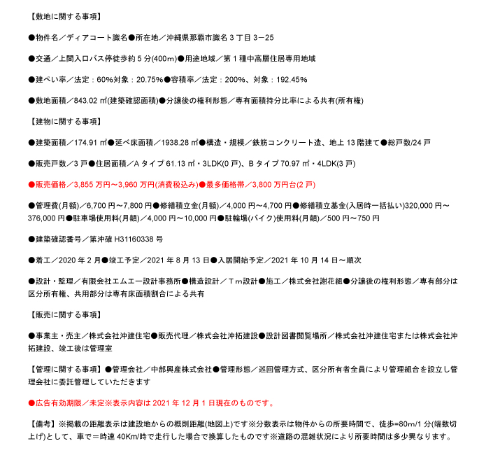 識名ＭＳ物件概要